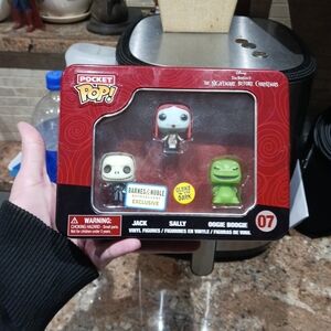 Funko Pocket Pop! Nightmare Before Christmas 3Pk Barnes & Noble Glow in the Dark